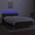 Vidaxl Box spring postelja z vzmetnico LED temno rjava 140x200cm blago