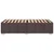 Vidaxl Posteljni okvir brez vzmetnice temno rjav 100x200 cm blago