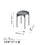 Hanah Home Klub sto 44x57x44cm Sivi