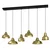 EGLO viseća lampa SAVARNA E27 6 grla crna/zlatna 145,5 cm 390017