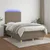 Vidaxl Box spring postelja z vzmetnico LED taupe 120x190 cm blago