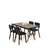Hanah Home Trpezarijski set, 5 komada, Teget