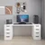 Hanah Home radni sto Alen 180cm 8 Drawer, 180 cm, beli