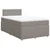 Vidaxl Box spring postelja z vzmetnico taupe 120x190 cm blago