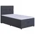 MID.YOU POSTELJA Z VZMETNICO 100 cm x 200 cm , tekstil, leseni material temno siva
