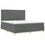 Vidaxl LED Box Spring Postelja Temno siva 180 x 200 cm blago