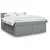 Vidaxl Box spring postelja z vzmetnico svetlo siva 180x200 cm blago