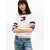 Tommy Jeans Majica NOVELTY mornarska/rdeča/bela