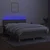 Vidaxl Box spring postelja z vzmetnico LED svetlo siva 140x190cm blago