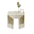 Hanah Home set od 4 umetnutih stočića Lyon, krem / zlatni