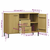 Komoda s metalnim nogama smeđa 113x40x77 cm masivno drvo OSLO