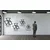 WallXpert metalni zidni ukras 5188, geometrijski preklopljeni trouglovi, simboli četiri elementa, 75 x 70 cm, crni