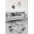 Conceptum Hypnose Tepih Kenzo, O200 cm, Antracit-beli