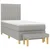 Box spring krevet s madracem svjetlosivi 90x190 cm od tkanine