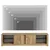 Hanah Home TV komoda Aydos, 180x45x35 cm, Hrast