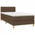 Vidaxl Box spring postelja z vzmetnico temno rjav 90x190 cm blago