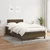 Vidaxl Box spring postelja z vzmetnico temno rjava 120x190 cm blago