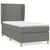 vidaXL Box spring postelja z vzmetnico temno siva 90x190 cm blago