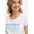 GUESS Majica svetlo modra/srebrna/bela