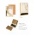 Wallity Set uramljenih MDF slika Myk3014-2, 3 dijela