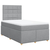 Vidaxl Boxspring postelja z vzmetnico svetlo siva 120x190 cm blago