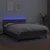 Krevet box spring s madracem LED sivi 140x200cm od umjetne kože