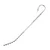 SuperLove Stainless Steel Beaded & Curved Urethral Dilator with Silicone Glans Ring