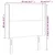 Vidaxl LED posteljno vzglavje temno modro 83x16x118/128 cm žamet