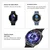 Smart Watch DT5, Crni (crna silikonska i braon kožna narukvica)