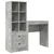 Stol s ladicama s policom s pohranom 2 pcs Betonski sivi