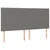 LED uzglavlje tamnosivo 180x5x118/128 cm od tkanine