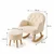 ATELIER DEL SOFA Fotelja i tabure Dugmeli Cream