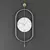 Wallity Zidni sat Mclock-00113, 35x85x7 cm, Zlatne boje