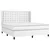 Vidaxl Box spring postelja z vzmetnico bela 180x200 cm umetno usnje