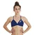 Arena solid tie back top navy/white l - uk36