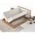 Kremno bela/v naravni barvi boxspring postelja s prostorom za shranjevanje 180x200 cm Asahi – Maison de Reve