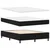 LED Box Spring Krevet s madracem Crna 140 x 200 cm tkanina