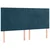 Box spring postelja z vzmetnico temno modra 180x200 cm žamet