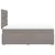 Vidaxl Box spring postelja z vzmetnico taupe 120x200 cm blago