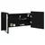 LED Ogledalo s Ormarom s policom Crni hrast 100 x 12 x 45 cm