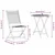 Vidaxl Zložljiv bistro set 3 szt. Rjava Masiven les akacije