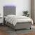 Vidaxl Box spring postelja z vzmetnico LED temno siva 80x200 cm blago