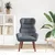fotelja Tamno siva 69 x 74 x 93 cm Baršun