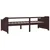 Vidaxl Trosed z ležiščem temno rjava trdna borovina 90x200 cm