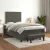vidaXL Box spring postelja z vzmetnico temno siv 120x190 cm žamet