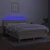Vidaxl Box spring postelja z vzmetnico LED krem 140x190 cm blago