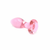 Kiotos Glass Plug Crystal Gem Pink