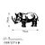 Wallity Zidna dekoracija Rhino, 39x70cm, Crna