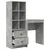 Stol s ladicama s policom s pohranom 2 pcs Betonski sivi