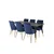 Venture Design Jedilna miza in stol komplet Dipp 75x180x90 cm črna modra